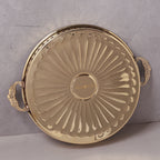 Brass Tray with Handle | Handcrafted Brass Serving Tray (12.5×10 inch)