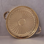 Brass Tray with Handle | Handcrafted Brass Serving Tray (12.5×10 inch)