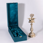 Pure Brass Standing Bird Diya | Handcrafted Traditional Oil Lamp | Decorative Puja Deepam | 14 Inch