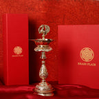 Pure Brass Standing Bird Diya | Handcrafted Traditional Oil Lamp | Decorative Puja Deepam | 14 Inch