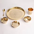 Brass Thali Set – 6 Piece