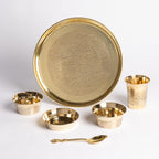 Brass Thali Set – 6 Piece