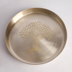 Bronze / Kansa Thali Set – Matt Finish - 6 piece set (1 thali, 3 bowls, 1 glass, 1 spoon)