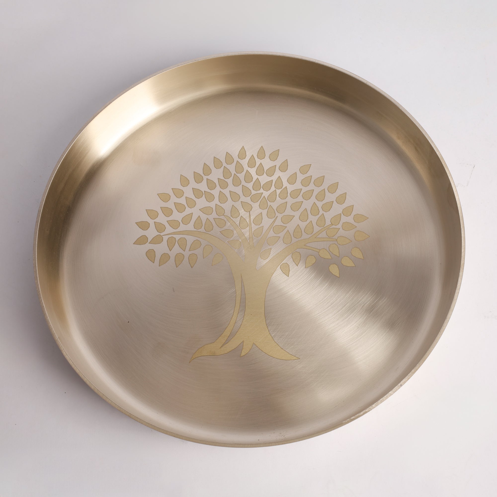 Bronze / Kansa Thali Set – Matt Finish - 6 piece set (1 thali, 3 bowls, 1 glass, 1 spoon)