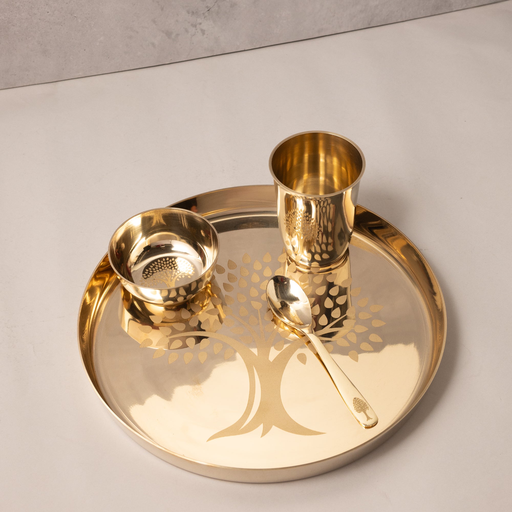 Bronze / Kansa Thali set (4 Peace)