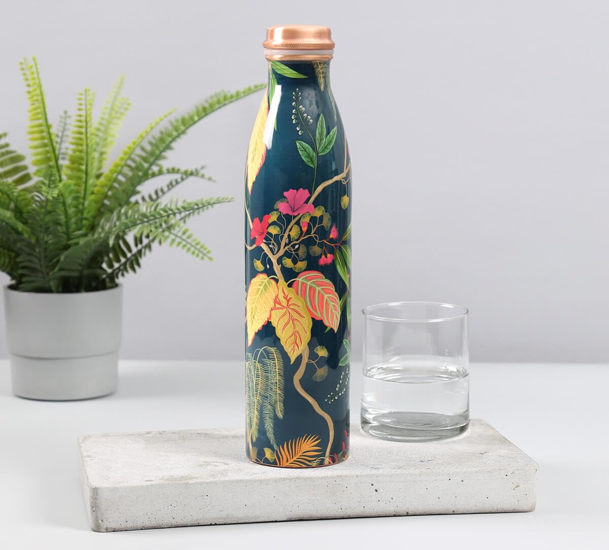 Pure Copper Water Bottle – Handcrafted Ayurvedic Drinkware
