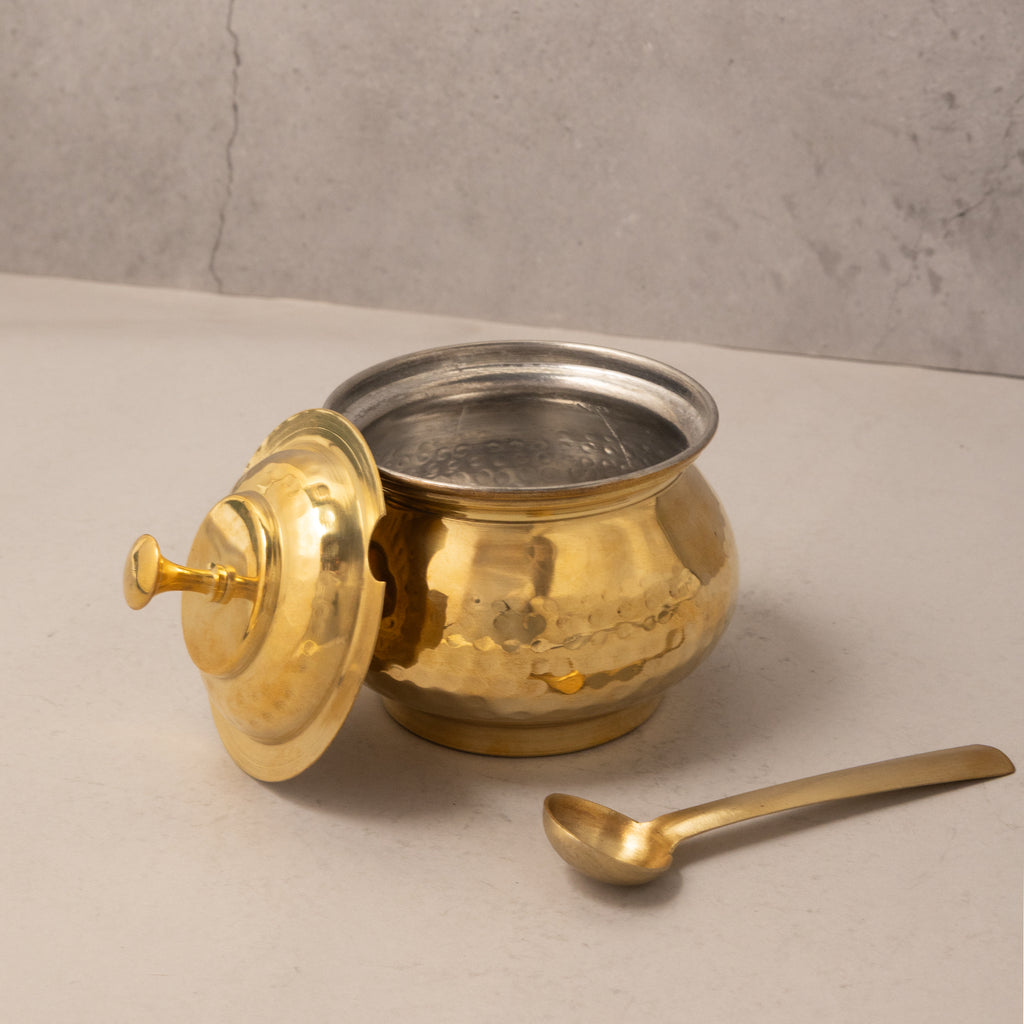Brass Ghee Pot with lid