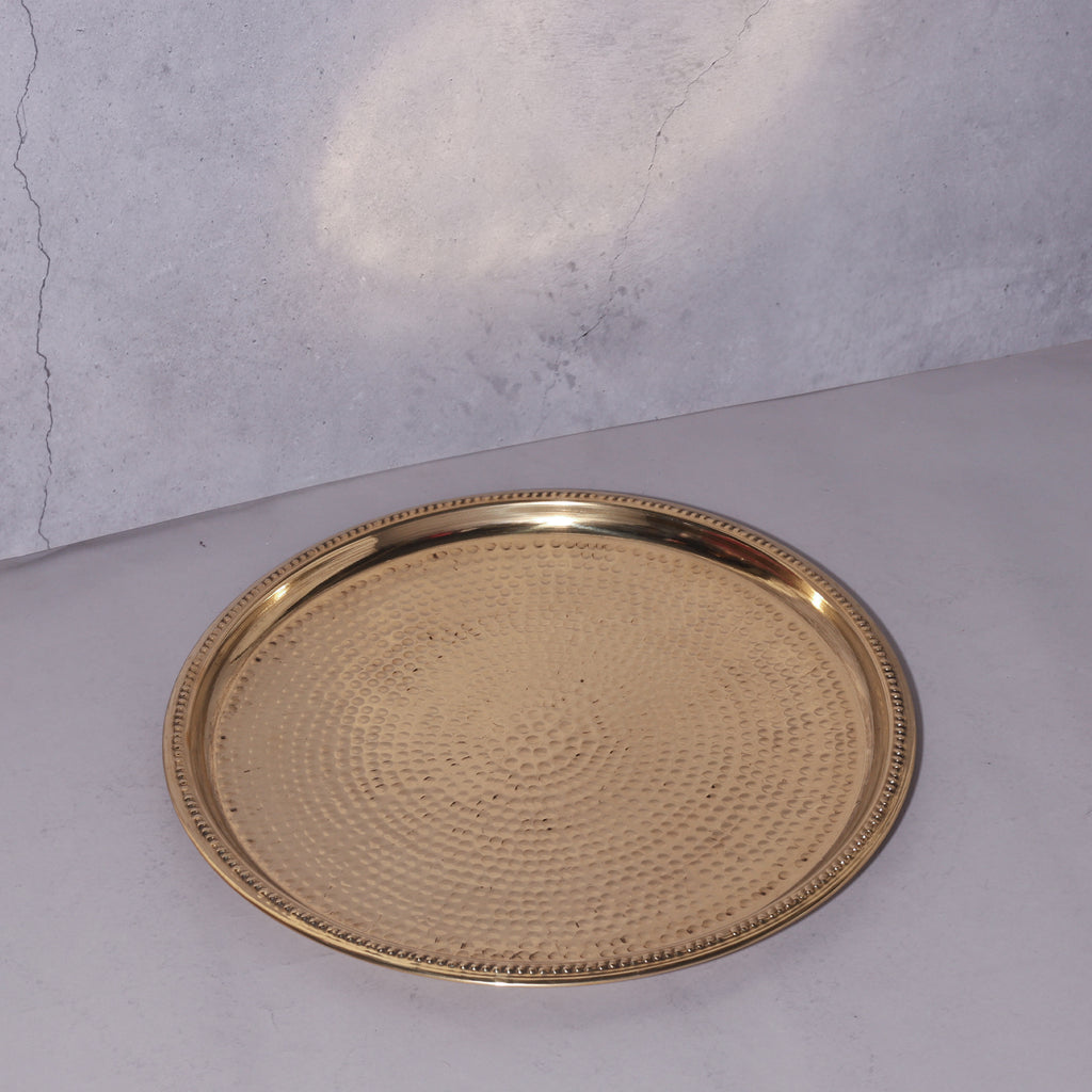 Brass Hammered Plate Set (Multiple Sizes)