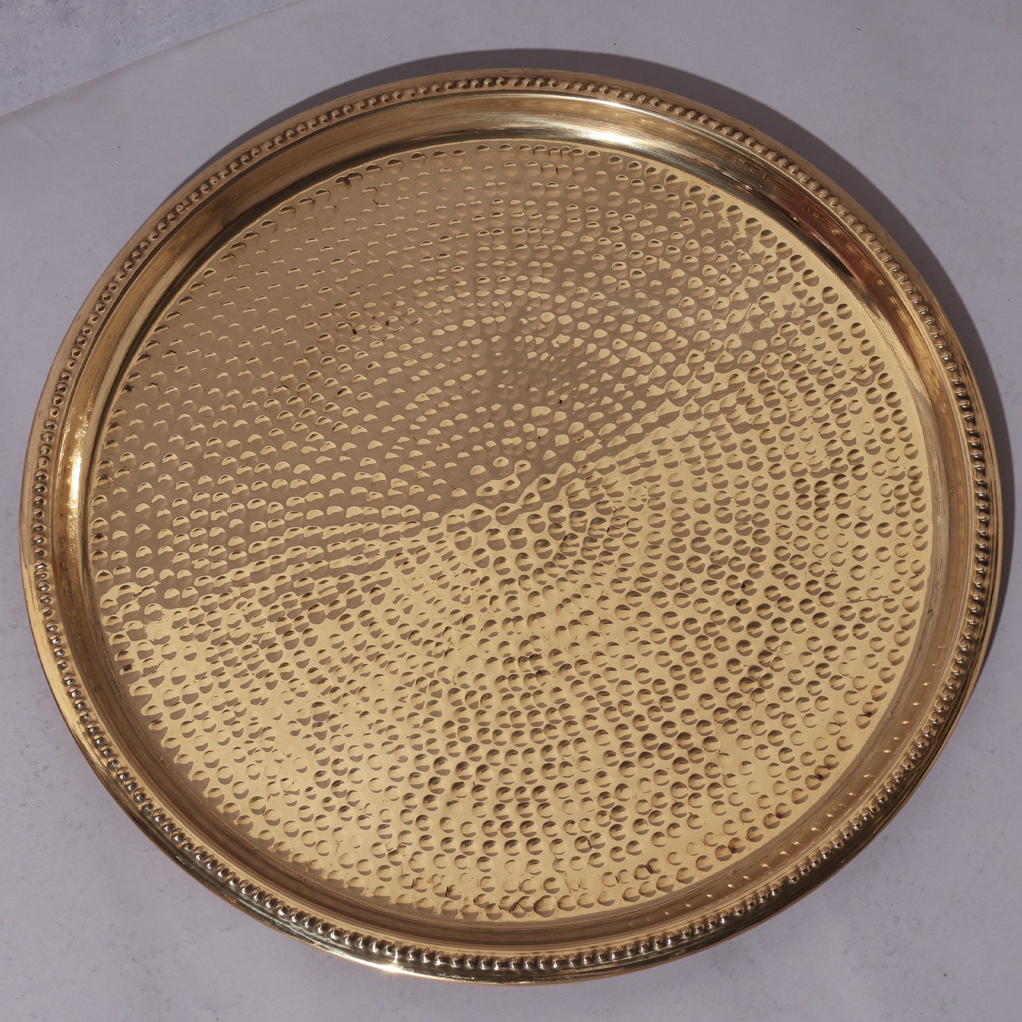 Brass Hammered Plate Set (Multiple Sizes)