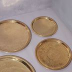 Brass Hammered Plate Set (Multiple Sizes)