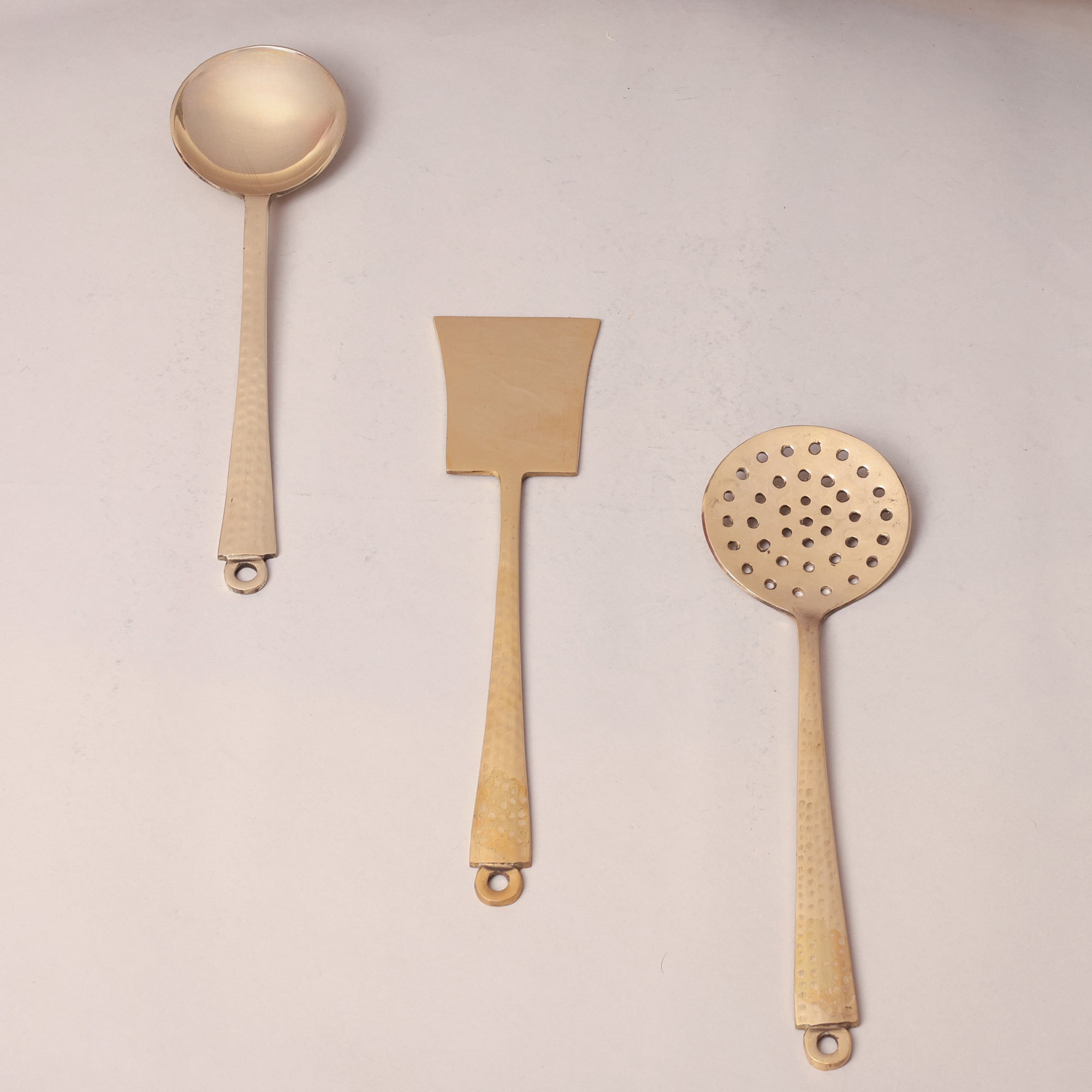 Brass Ladles Set (Set of 3)