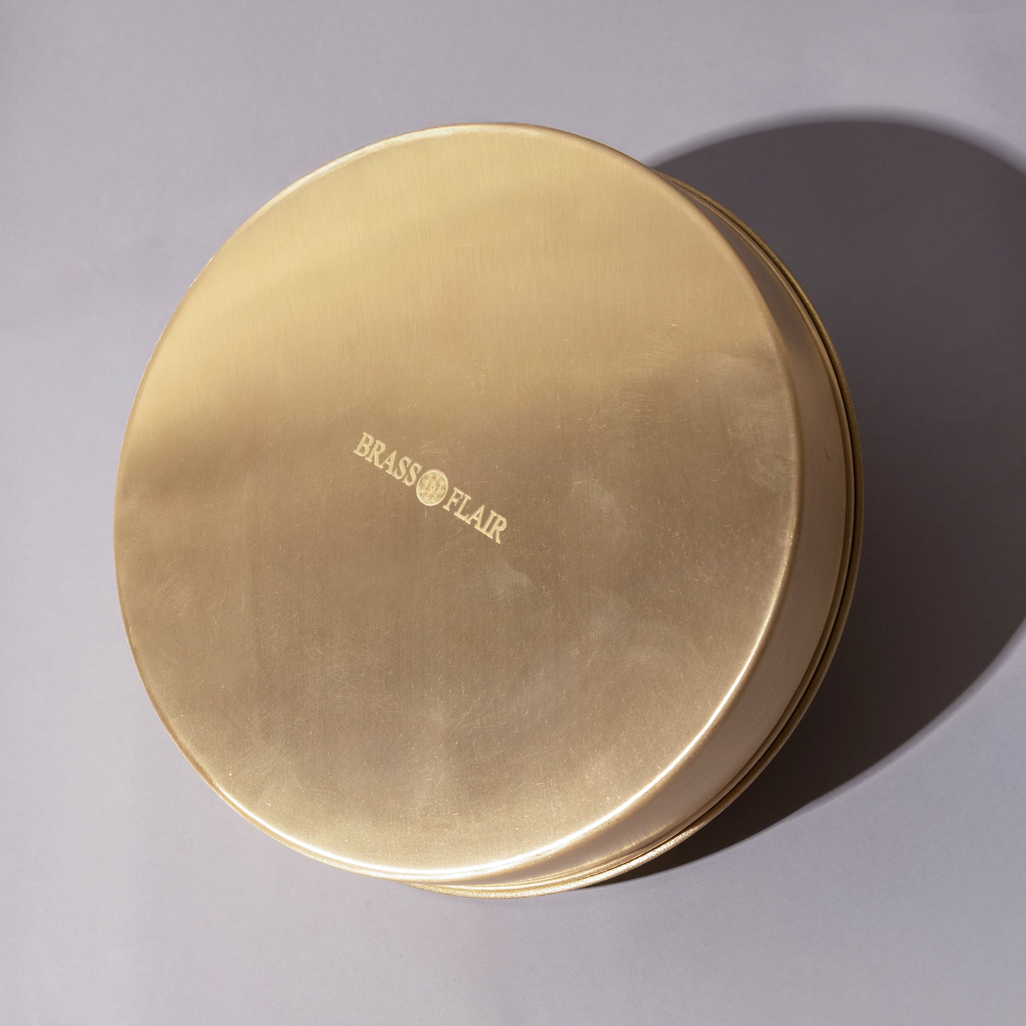 Brass Masala Box with 7 Compartments and Spoon – Premium Hammered Design | 8*4 inch