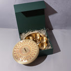Brass Masala Box with 7 Compartments and Spoon – Premium Meena Colour Design | 9*4 inch