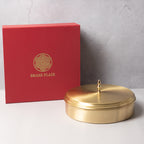 Brass Masala Box with 7 Compartments and Spoon – Premium Hammered Design | 9*4 inch