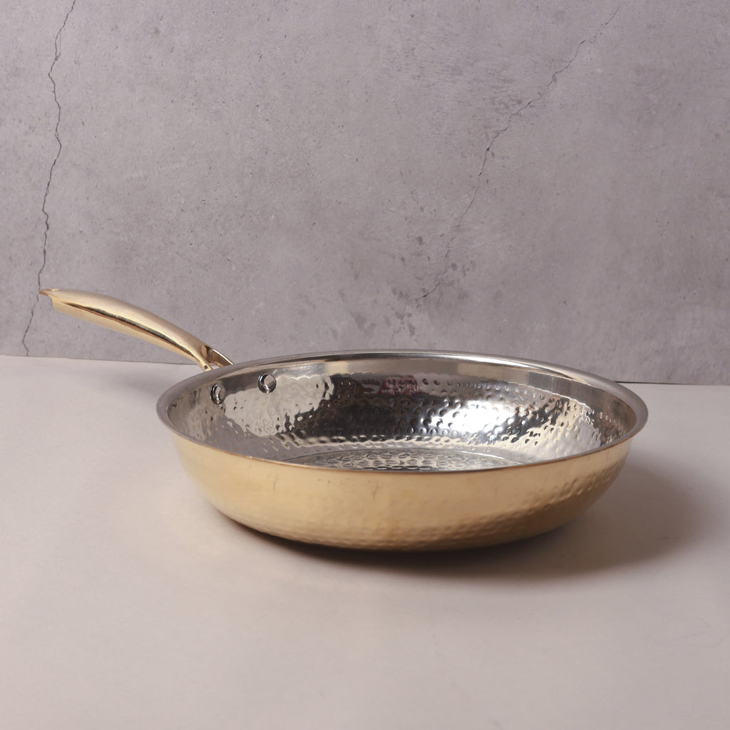 Brass Fry Pan with Tin Coating (Kalai)