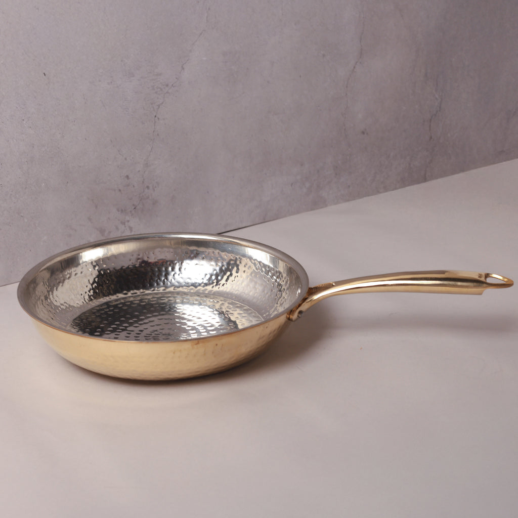 Brass Fry Pan with Tin Coating (Kalai)