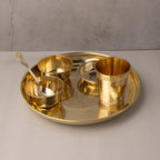 Brass Thali Set – 6 Piece
