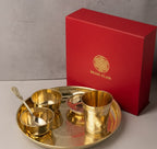 Brass Thali Set – 6 Piece