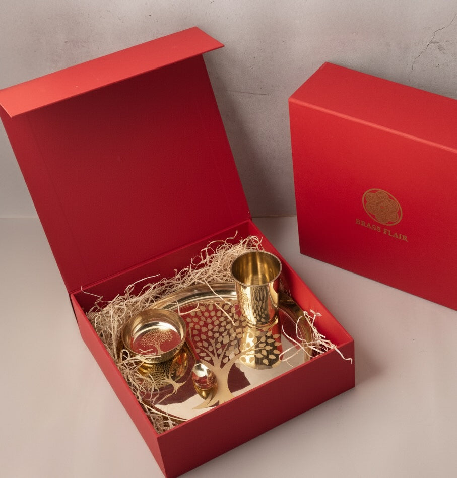 Bronze / Kansa Kids Thali set (4 Piece)