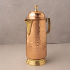 Copper Jug with Lid and Premium Brass Handle