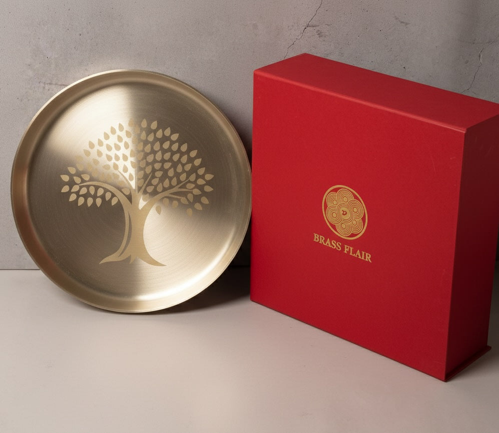 Bronze / Kansa Thali 11.4 Inch (Matt Finish)