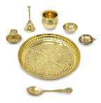 Brass Puja Thali Set – Complete Traditional Prayer Essentials