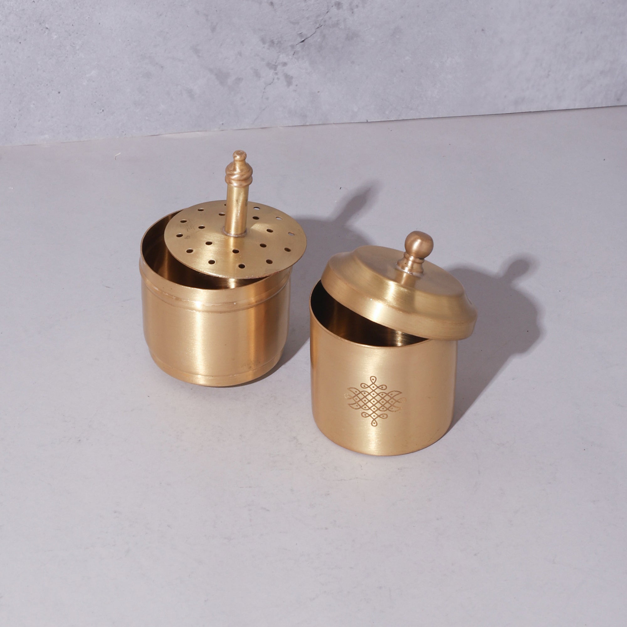 Brass Coffee Filter with Dabara Set (Set of 2)