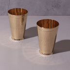 Brass Glass – Hammered Design (Set of 2)