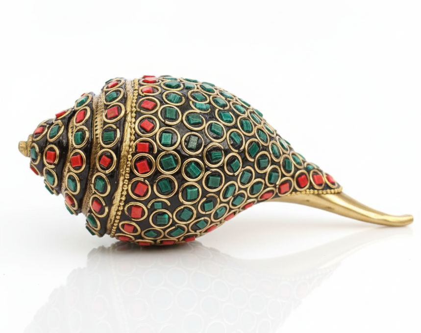 Brass Shankh (Conch Shell) – Auspicious Puja Accessory