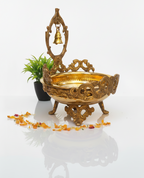 Elephant Brass Urli Bowl – Handcrafted Decor Piece