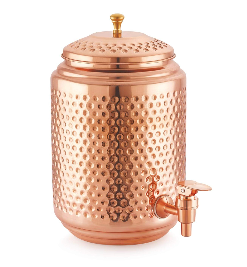 Copper Water Dispenser – 10 Liters | Handcrafted Ayurvedic Drinkware